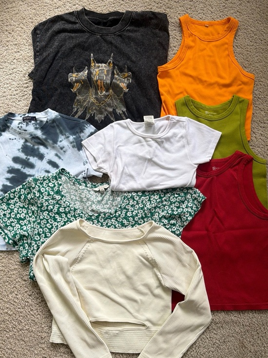 Lucky Brand Tops - Lucky Brand Kids Mixed Tops — Orange, Red, Green, White, Black, Cream